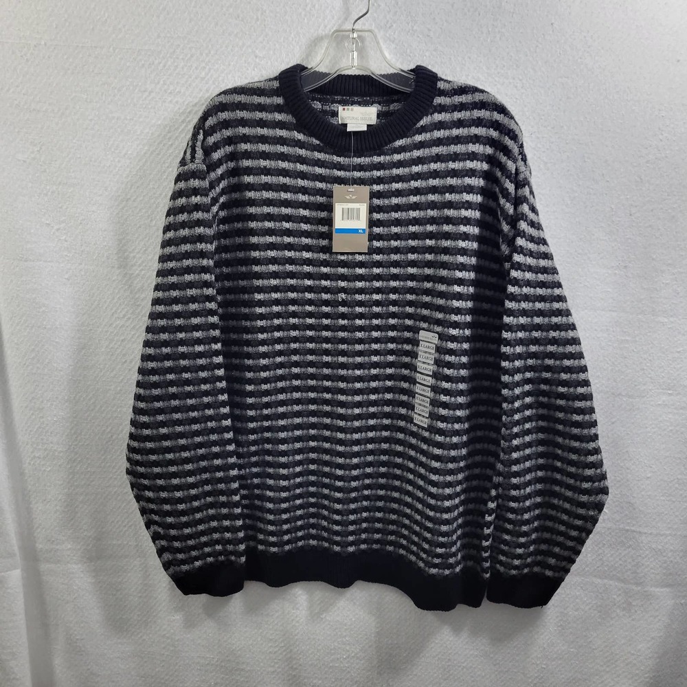 Natural Issue Men Gray & Black Pull Over Acrylic Sweater NWT Size XL  112423-514